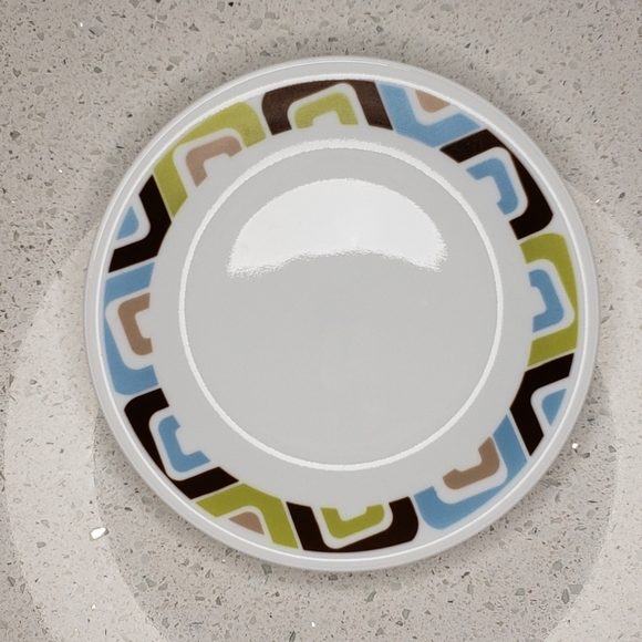 Correlle Squared Geometric Set 3 Bread Dessert Appetizer Plates Retired Pattern - Picture 2 of 8